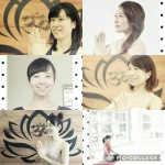 土日はクマロマ試飲やってます🐻💕ついでに二階のヒヨコでヨガを体験してみませんか？🐤✨MORIKO「お・も・て・な・し」の志でティンシャを鳴らす。